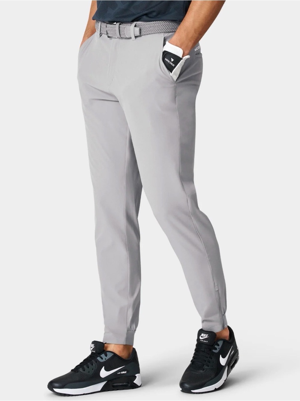 Macade Four-Way Stretch Joggers - Light Grey Men's Lightweight Golf Pants